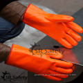 SRSAFETY Orange schwere chemikalienbeständige PVC-Handschuhe